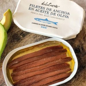 Filetes de anchoa de Santoña en AOVE De la Cueva