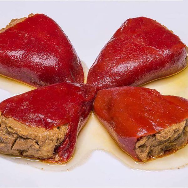 Pimientos del Piquillo rellenos de huevas de Atún. El Ronqueo