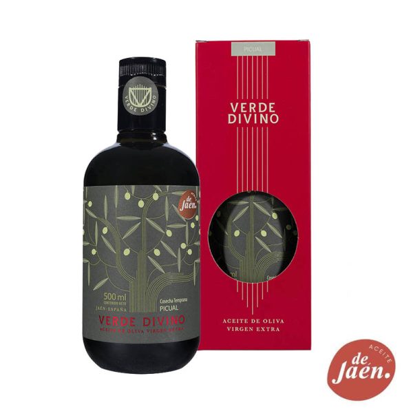 Aceite de Oliva Virgen Extra de variedad Picual, de Jaén, la región con la mayor extensión de olivos del mundo. De recolección temprana que le da un sabor único y un color verde esmeralda espectacular. Una auténtica joya culinaria.